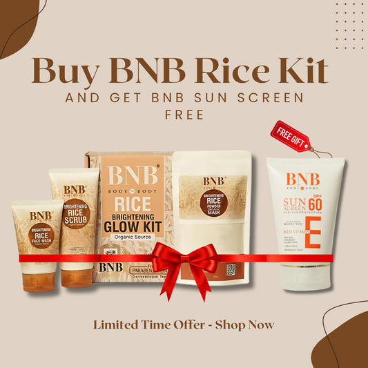 3-in-1 Rice Kit (Face Wash, Scrub & Mask) + Free BNB Sunscreen Gift