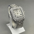 Luxury Iced-Out Square Watch